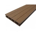 Lame terrasse bois composite alv�olaire qualita - mccover - l: 360 cm - l: 14 cm - e: 25 mm - terre cuite ...