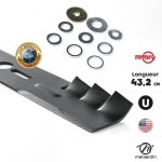 Lame tondeuse universelle mulching rotary premium. coupe 432 cm