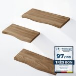tagre murale - lamo manufaktur - 42 - 36 - 30cm - bois massif - fixation invisible - design contemporain ...