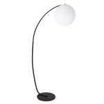Lampadaire arche poly�thyl�ne noir - oviala