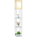 Lampadaire en bois design lampe sur pied avec 3 niveaux etagères und e27 base 1. 6m lampadaire étagère ... Lampadaire en bois design lampe sur pied avec 3 niveaux etagères und e27 base 1. 6m lampadaire étagère ...