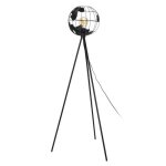 Lampadaire design en métal globe 158cm noir Lampadaire design en métal globe 158cm noir