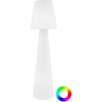 Lampadaire extrieur blanc  led multicoloree lola 165 cm batterie rechargeable