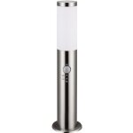 Monzana lampadaire dahlia argent dtecteur de mouvement luminaire extrieur e27 lampe sur pied acier ...