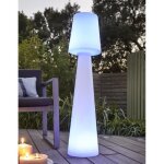 Lampadaire extrieur led multicolore sans fil en polythylne lola multicoloreblanc