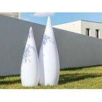 Lampadaire extrieur en polythylne blanc - lumisky - cyprs - 120cm - led - recharge filaire