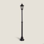 Lampadaire extérieur en saillie sur pied 185 cm black traditional noir Lampadaire extérieur en saillie sur pied 185 cm black traditional noir