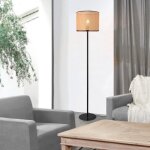 Lampadaire helens e27 154 x 30 cm noir beige