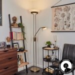 Lampadaire - hofstein - lainate - m�tal laiton ancien - 181 cm - variateur et bras r�glable