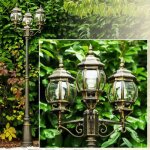 Lampadaire - hofstein - meyen - look antique - 3 branches - ip44 - e27