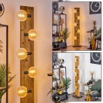 Lampadaire - hofstein - pettino - vintage - m�tal / bois - 5 x e27 - interrupteur � pied