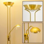 Lampadaire - hofstein - roppa - m�tal en laiton - dimmable - 180 cm - 2 ampoules led incluses