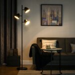 Lampadaire homcom acier 38x28x169cm noir