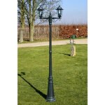 Vidaxl lampe extrieure double hauteur 215 cm lampadaire lampe de jardin 40247