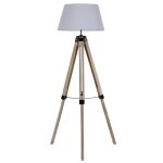 Lampe oniro avec tr�pied - beige / gris clair - d 46 x h 144 cm