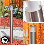 Lampadaire led dext�rieur - hofstein - cesclans - nickel mat / blanc - 106 cm - ip44