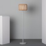Lampadaire led ext�rieur solaire m�tal nygala naturel