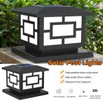 Lampadaire solaire - momotou - 2 modes - lumire chaude + froide - tanchit ip55 - jardin