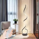 Lampadaire en spirale dimmable led lampe sur pied 135cm lampadaire 3 couleur pour salon