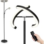 Lampadaire sur pied fimei avec luminosit rglable - led moderne spar adapte  la lecture dans la ...