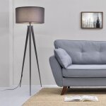Lampadaire trpied faro e27 hauteur 153 cm gris clair