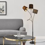 Lampadaire treviso métal et tissu 3 x e14 hauteur 146 cm marron noir gris Lampadaire treviso métal et tissu 3 x e14 hauteur 146 cm marron noir gris