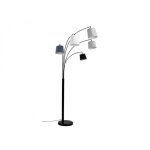 Lampadaire - varietone - 5 abat - jours - mtal et tissu - noir - chambre - adulte