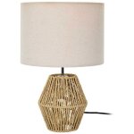 Lampe � poser avec abat - jour corde tress�e lina