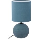 Lampe � poser c�ramique boule 25cm bleu