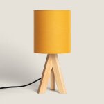 Lampe � poser bois kanuni moutarde