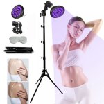 Lampe de bronzage - prumya - 54w - tte pivotante 180 - hauteur rglable 38 - 79 pouces - masque inclus ...