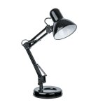 Lampe de bureau - gefom - articul�e - m�tal - noir - e27 40w