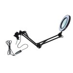 Lampe de bureau grossissante salalis - loupe 10x - lumi�re led r�glable - pince pour entretien bricolage ...