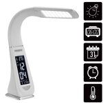 Lampe de bureau à led blanc 4en1 multifonction lampe calendrier montre thermomètre maison lampe de table ... Lampe de bureau à led blanc 4en1 multifonction lampe calendrier montre thermomètre maison lampe de table ...
