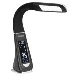 Lampe de bureau à led noir 4en1 multifonction lampe calendrier montre thermomètre maison lampe de table ... Lampe de bureau à led noir 4en1 multifonction lampe calendrier montre thermomètre maison lampe de table ...