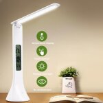 Lampe de bureau à led pliable dimmable touch lampe de table calendrier température réveil table lumière ... Lampe de bureau à led pliable dimmable touch lampe de table calendrier température réveil table lumière ...