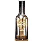 Lampe de bureau à led table bouteille vin lumière métal industriel fer forgé moderne accueil décoration ... Lampe de bureau à led table bouteille vin lumière métal industriel fer forgé moderne accueil décoration ...