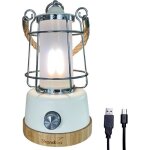 Lampe de camping led - skandika kiruna - look rtro avec powerbank - rechargeable - usb - 75 h autonomie ...