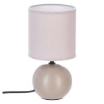 Lampe � poser c�ramique boule 25cm taupe mat
