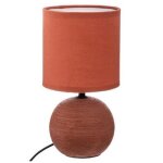Lampe � poser c�ramique boule 25cm terracotta