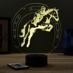 Lampe de chevet 3d animal cheval jumping