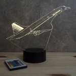 Lampe de chevet 3d avion concorde