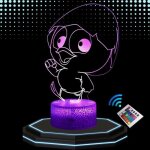 Lampe de chevet 3d led calimero veilleuse changement de couleurs lampe tactile bureau et chambre ide ...