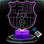 Lampe de chevet 3d led - fc barcelone - multicolore - tactile - rechargeable usb - dcorative