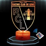 Lampe de chevet 3d led - rc lens - multicolore - tactile - tlcommande - cable usb