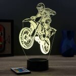 Lampe de chevet 3d moto motocross 2