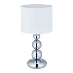 Relaxdays lampe de chevet abat - jour blanc pied argenté douille e27 hxd 50x25 cm pour salon & chambre ... Relaxdays lampe de chevet abat - jour blanc pied argenté douille e27 hxd 50x25 cm pour salon & chambre ...