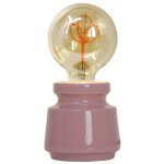 Lampe de chevet - sampa - nella - c�ramique rose - ampoule led e27 - 60w max