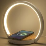 Lampe de chevet tactile led à poser - langtu - 3 niveaux de luminosité - chargeur induction Lampe de chevet tactile led à poser - langtu - 3 niveaux de luminosité - chargeur induction
