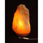 Lampe en cristal de sel - himalaya - 3 - 4 kg - orange - �lectrique - design contemporain